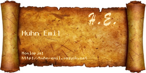 Huhn Emil névjegykártya